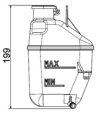 Vase d'expansion, liquide de refroidissement (Réservoir liquide de refroidissement) MAHLE Aftermarket CRT 88 001S