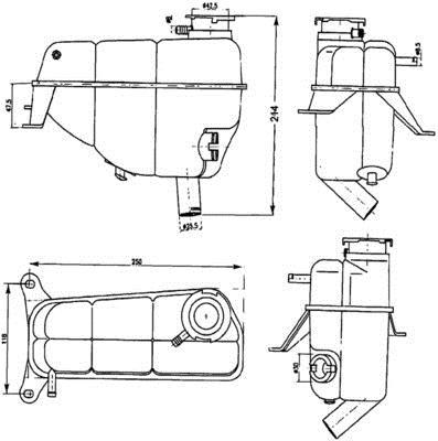 Vase d'expansion, liquide de refroidissement (Réservoir liquide de refroidissement) MAHLE Aftermarket CRT 121 000S