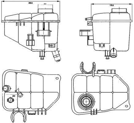 Vase d'expansion, liquide de refroidissement (Réservoir liquide de refroidissement) MAHLE Aftermarket CRT 126 000S