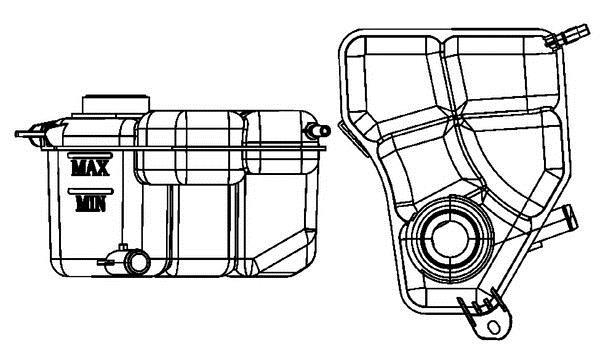 Vase d'expansion, liquide de refroidissement (Réservoir liquide de refroidissement) MAHLE Aftermarket CRT 133 000S