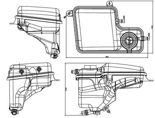 Vase d'expansion, liquide de refroidissement (Réservoir liquide de refroidissement) MAHLE Aftermarket CRT 203 000S