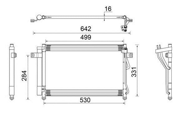 Condenseur, climatisation (Radiateur de climatisation) MAHLE Aftermarket ref. AC 679 000S