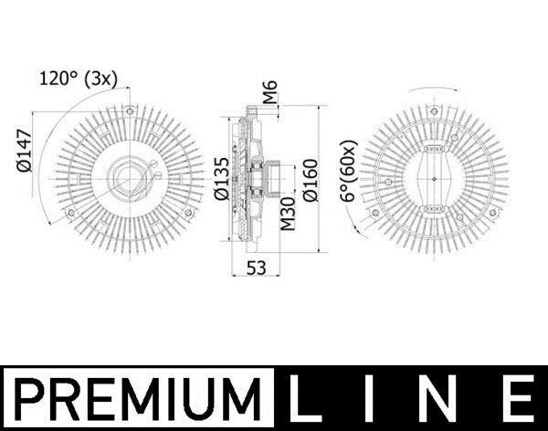Embrayage, ventilateur de radiateur (Embrayage ventilateur moteur) MAHLE Aftermarket CFC 76 001P