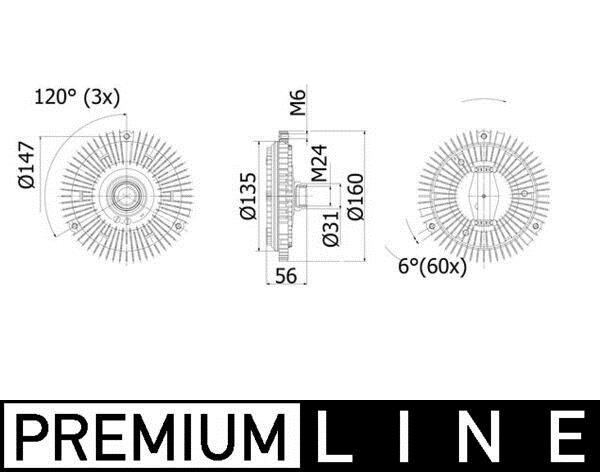 Embrayage, ventilateur de radiateur (Embrayage ventilateur moteur) MAHLE Aftermarket CFC 93 001P