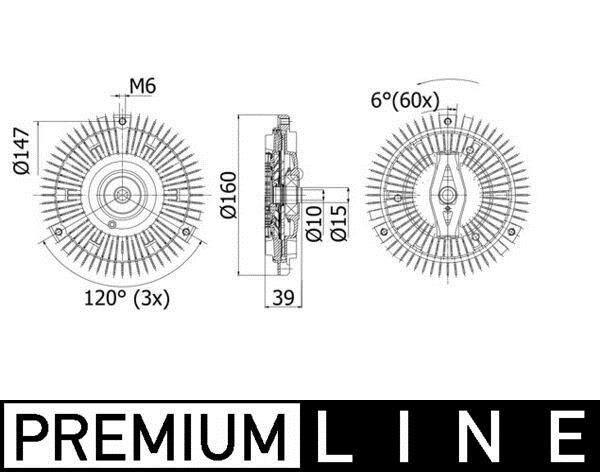 Embrayage, ventilateur de radiateur (Embrayage ventilateur moteur) MAHLE Aftermarket CFC 265 000P