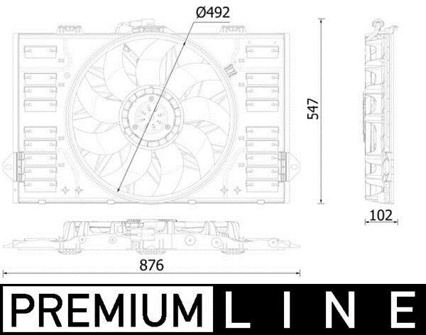 Ventilador do motor MAHLE Aftermarket CFF 545 000P
