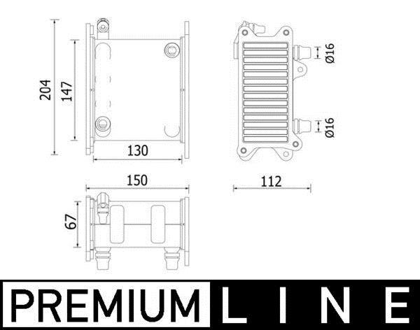 Intercooler, échangeur (Refroidisseur d'air) MAHLE Aftermarket ref. CI 223 000P