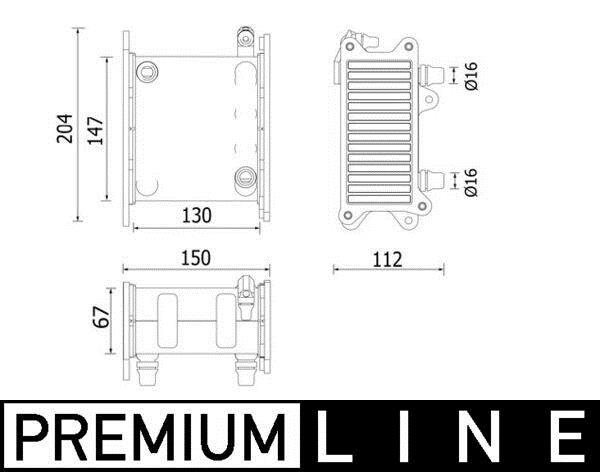 Intercooler, échangeur (Refroidisseur d'air) MAHLE Aftermarket ref. CI 224 000P