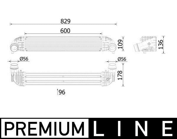 Intercooler, échangeur (Refroidisseur d'air) MAHLE Aftermarket ref. CI 615 000P