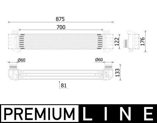Intercooler, échangeur (Refroidisseur d'air) MAHLE Aftermarket ref. CI 619 000P