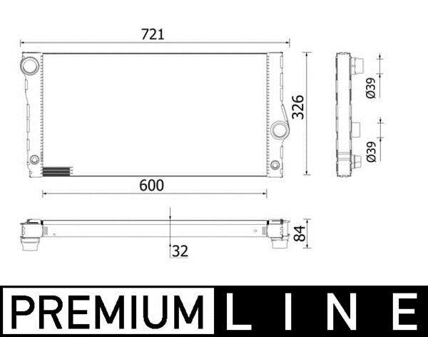 Radiateur moteur (Radiateur de refroidissement) MAHLE Aftermarket CR 956 000P