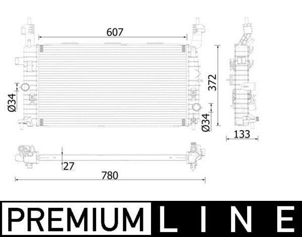 Radiateur moteur (Radiateur de refroidissement) MAHLE Aftermarket CR 1499 000P