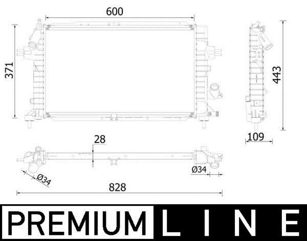 Radiateur moteur (Radiateur de refroidissement) MAHLE Aftermarket CR 2228 000P