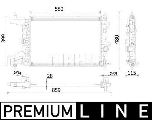 Radiateur moteur (Radiateur de refroidissement) MAHLE Aftermarket CR 2230 000P