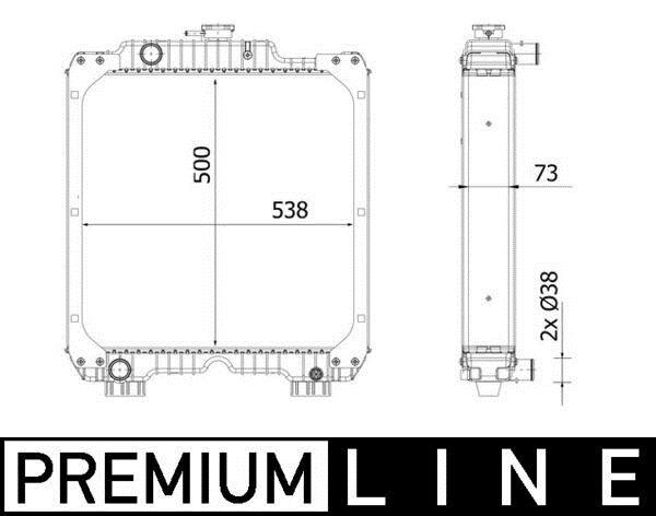 Radiateur moteur (Radiateur de refroidissement) MAHLE Aftermarket CR 2284 000P