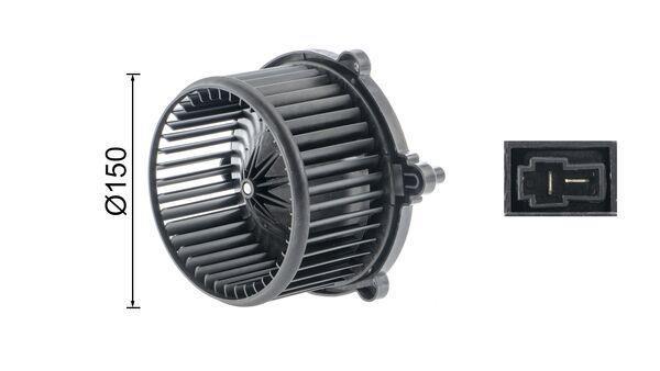 Pulseur d'air habitacle (Ventilateur habitacle) MAHLE Aftermarket ref. AB 236 000S