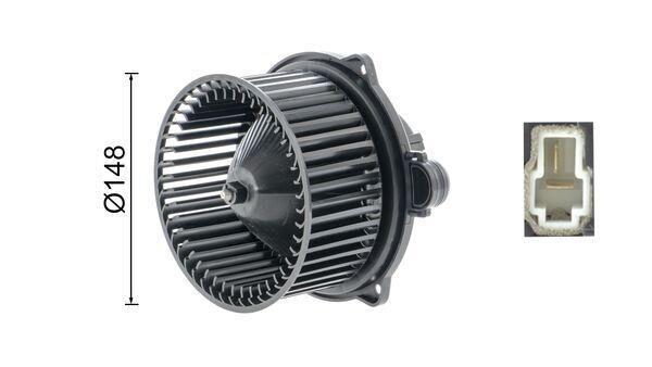 Pulseur d'air habitacle (Ventilateur habitacle) MAHLE Aftermarket ref. AB 237 000S