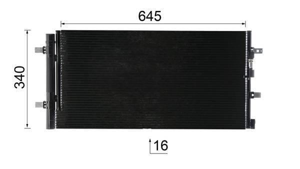 Condenseur, climatisation (Radiateur de climatisation) MAHLE Aftermarket ref. AC 102 000P