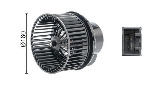Pulseur d'air habitacle (Ventilateur habitacle) MAHLE Aftermarket ref. AB 244 000P