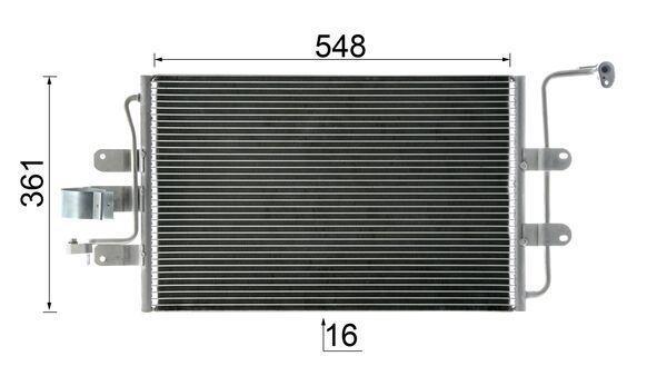 Condenseur, climatisation (Radiateur de climatisation) MAHLE Aftermarket ref. AC 228 000P