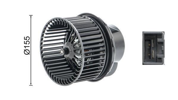 Pulseur d'air habitacle (Ventilateur habitacle) MAHLE Aftermarket ref. AB 246 000P