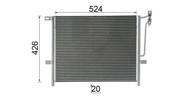 Condenseur, climatisation (Radiateur de climatisation) MAHLE Aftermarket ref. AC 234 000P