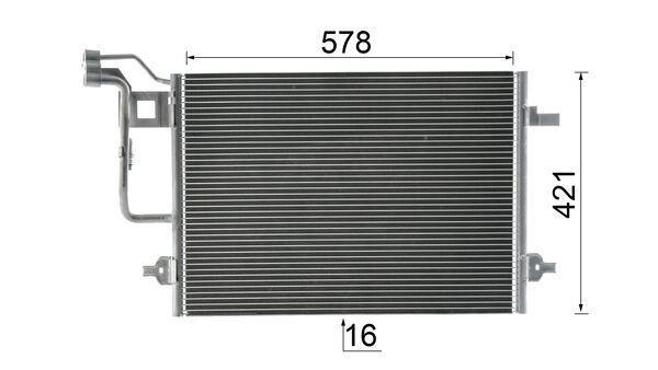 Condenseur, climatisation (Radiateur de climatisation) MAHLE Aftermarket ref. AC 300 000P