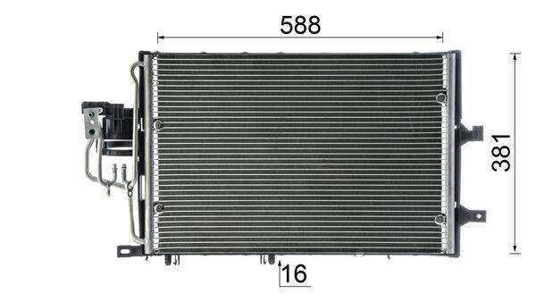 Condenseur, climatisation (Radiateur de climatisation) MAHLE Aftermarket ref. AC 310 000S