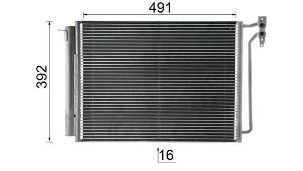 Condenseur, climatisation (Radiateur de climatisation) MAHLE Aftermarket ref. AC 311 000P