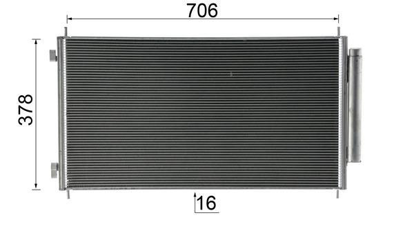 Condenseur, climatisation (Radiateur de climatisation) MAHLE Aftermarket ref. AC 811 000P
