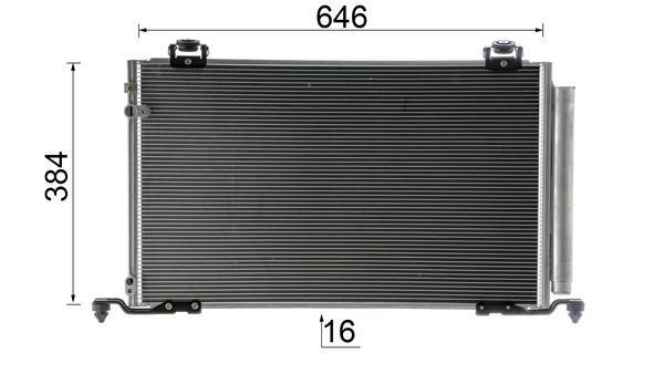 Condenseur, climatisation (Radiateur de climatisation) MAHLE Aftermarket ref. AC 823 000P