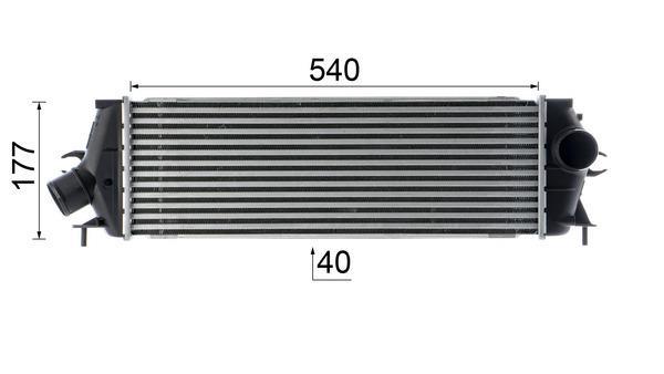 Intercooler, échangeur (Refroidisseur d'air) MAHLE Aftermarket ref. CI 534 000P
