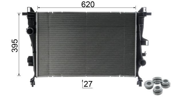 Radiateur moteur (Radiateur de refroidissement) MAHLE Aftermarket CR 1587 000P