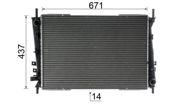Radiateur moteur (Radiateur de refroidissement) MAHLE Aftermarket CR 1607 000P