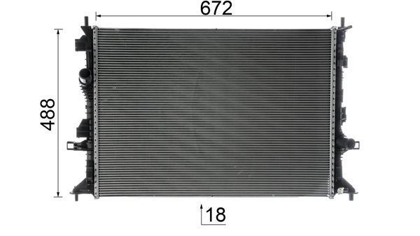 Radiateur moteur (Radiateur de refroidissement) MAHLE Aftermarket CR 1724 000P