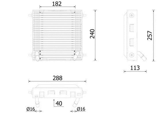 Radiateur d'huile moteur (Refroidisseur d'huile moteur) MAHLE Aftermarket CLC 289 000P