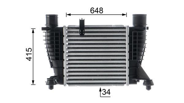 Intercooler, échangeur (Refroidisseur d'air) MAHLE Aftermarket ref. CI 12 000P