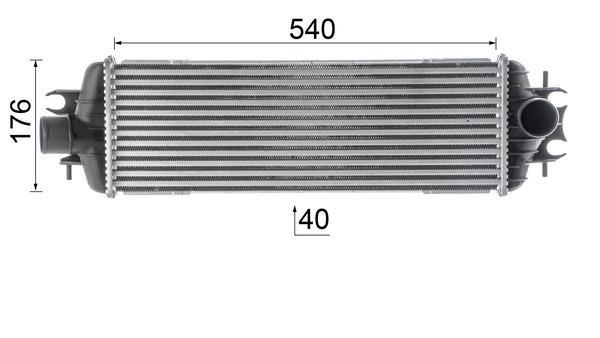Intercooler, échangeur (Refroidisseur d'air) MAHLE Aftermarket ref. CI 14 000P
