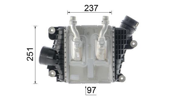 Intercooler, échangeur (Refroidisseur d'air) MAHLE Aftermarket ref. CI 332 000P