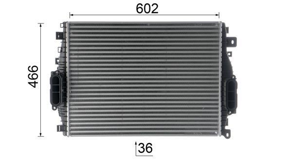 Intercooler, échangeur (Refroidisseur d'air) MAHLE Aftermarket ref. CI 377 000P