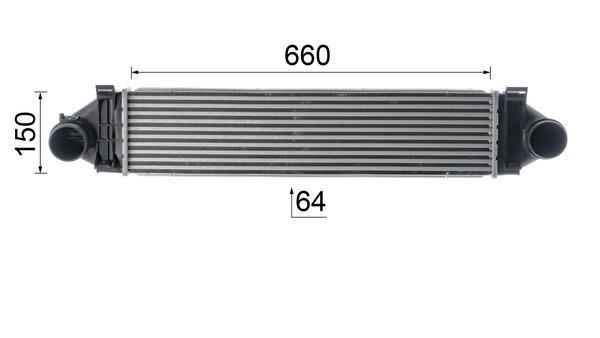 Intercooler, échangeur (Refroidisseur d'air) MAHLE Aftermarket ref. CI 413 000P