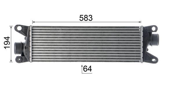 Intercooler, échangeur (Refroidisseur d'air) MAHLE Aftermarket ref. CI 416 000P