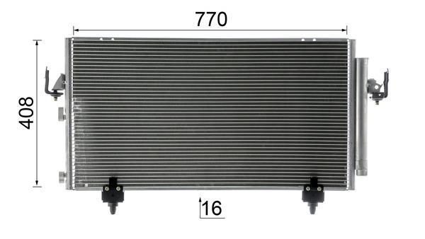 Condenseur, climatisation (Radiateur de climatisation) MAHLE Aftermarket ref. AC 796 000P