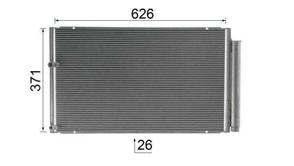 Condenseur, climatisation (Radiateur de climatisation) MAHLE Aftermarket ref. AC 813 000P