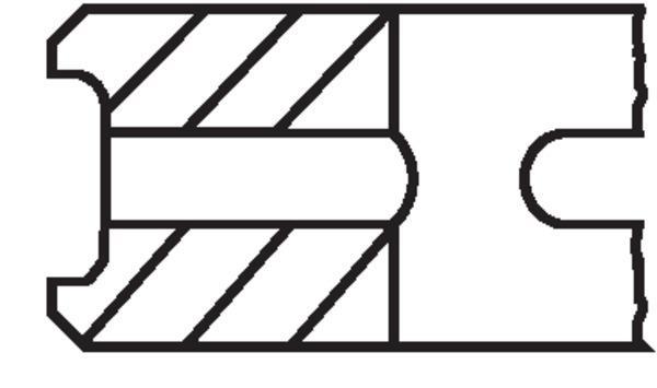 Jeu de segments de pistons MAHLE Aftermarket ref. 043 26 N0