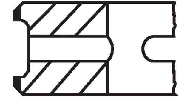 Segmentos de pistão MAHLE Aftermarket ref. 013 24 N0