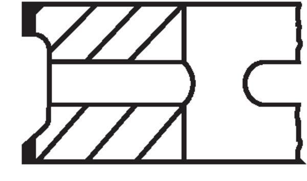 Segmentos de pistão MAHLE Aftermarket ref. 034 18 N3