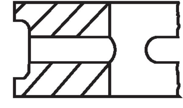 Jeu de segments de pistons MAHLE Aftermarket ref. 043 26 N0