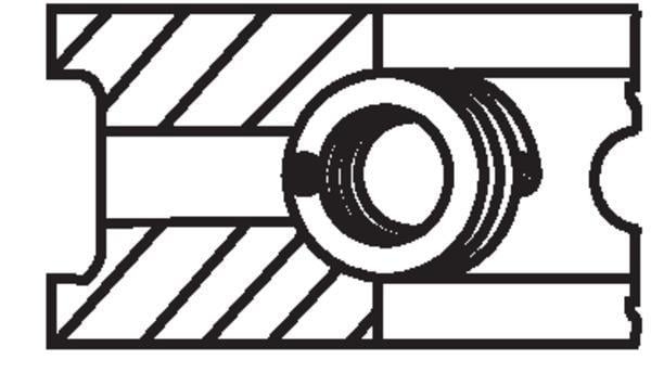 Segmentos de pistão MAHLE Aftermarket ref. 081 21 N2