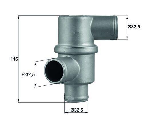 Thermostat d'eau (Calorstat) MAHLE Aftermarket ref. TH 37 80